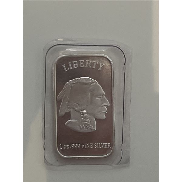 Silver Bar 1 oz fine .999 Liberty