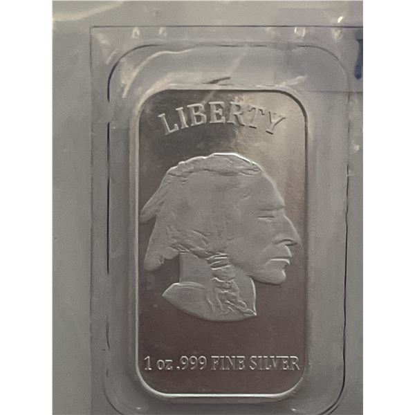 Silver bar 1 oz fine .999 Liberty