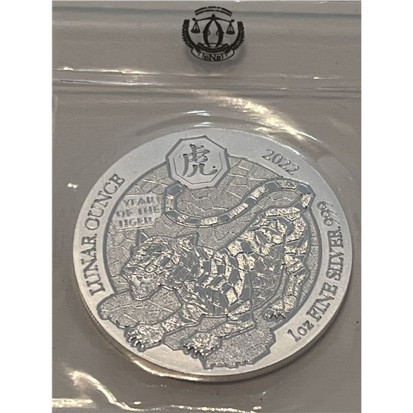 Silver Coin fine .999 1 oz Lunar Ounce 2022