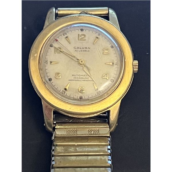 Calvan 30 Jewel Automatic Vintage watch Rare