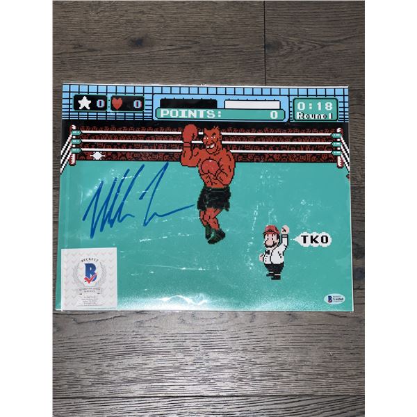 Mike Tyson 11x14 Authenticated punch out card Beckett COA