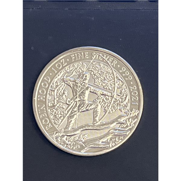 Silver fine .999 1oz Robin Hood 2021