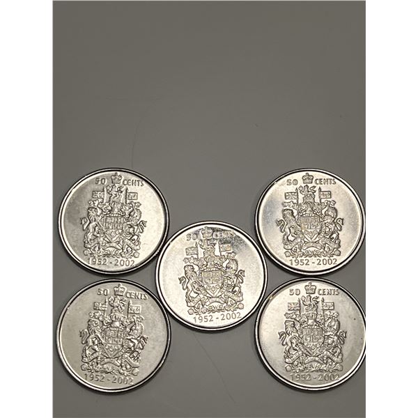 Lot of coins 50 cents 1952-2002