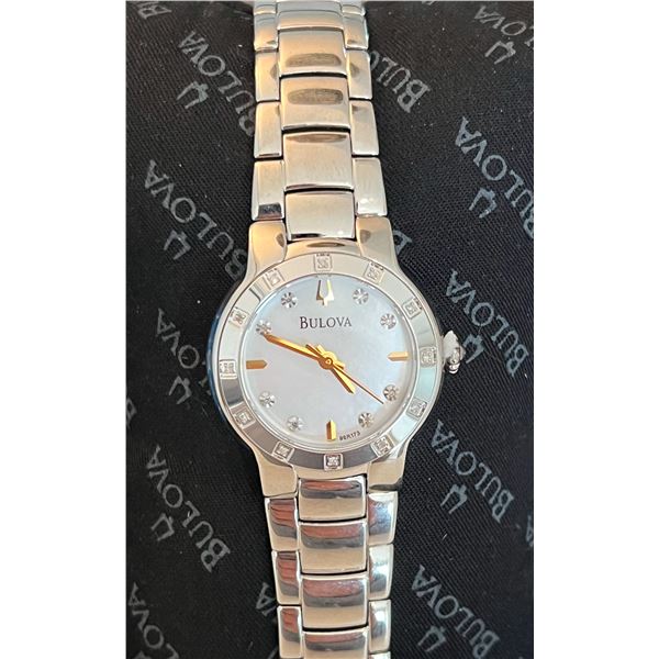 Bulova Diamonds and Mother of Pearl Watch New