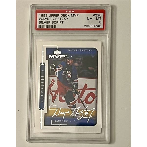 Wayne Gretzky 1999 Upper Deck MVP #220  PSA 8