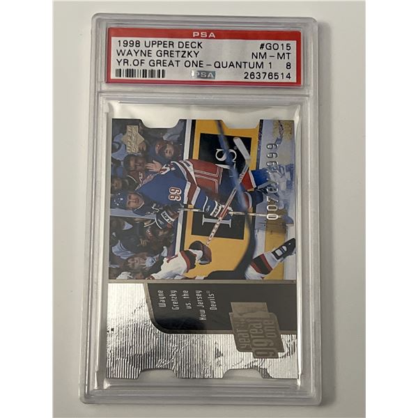 Wayne Gretzky 1998 Upper Deck YR.OF GREAT ONE- QUANTUM 1   PSA 8 #go15