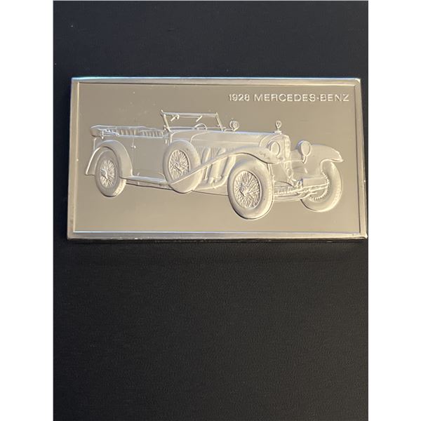 Franklin Mint 1000 Grains .925 Sterling Silver Ingot 1928 Mercedes-Benz