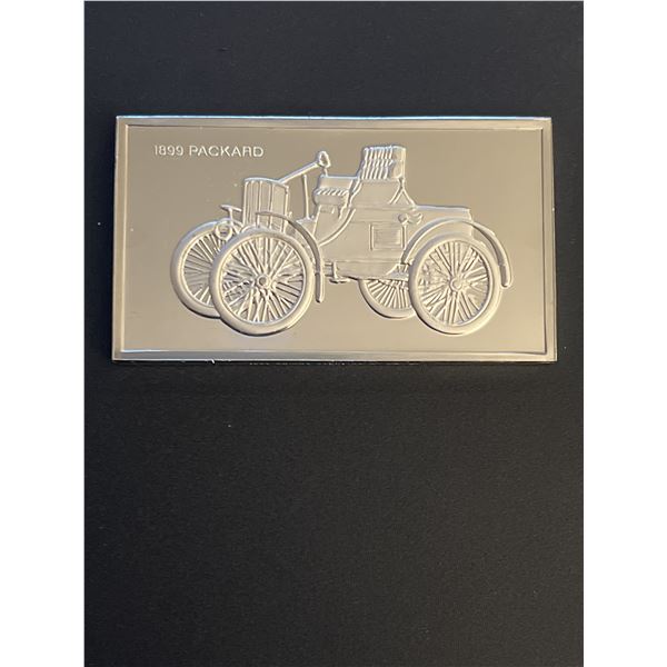 Franklin Mint 1000 Grains .925 Sterling Silver Ingot 1899 Packard
