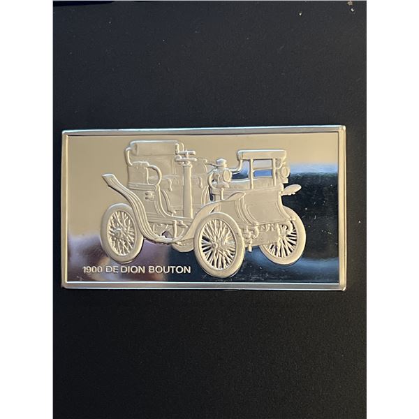 Franklin Mint 1000 Grains  .925 Sterling Silver Ingot 1900 DE DION BOUTON
