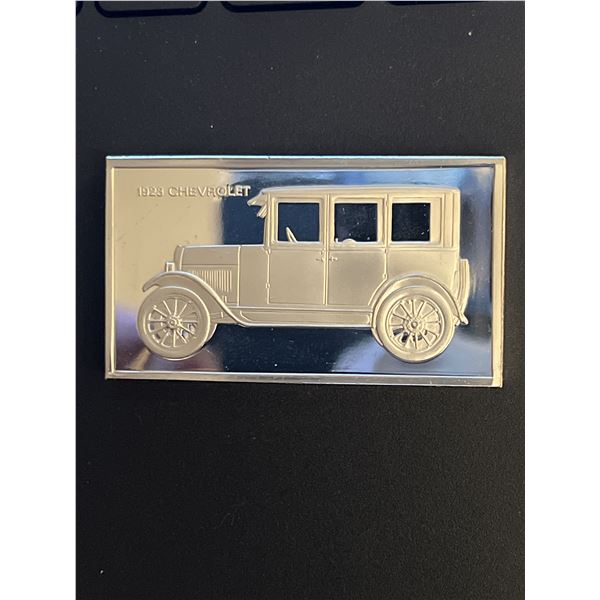 Franklin Mint 1000 Grains .925 Sterling Silver Ingot 1923 CHEVROLET