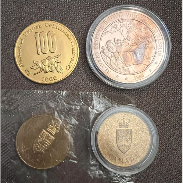 Franklin Mint History of the US- Bleeding Kansas and lot of Canada coins