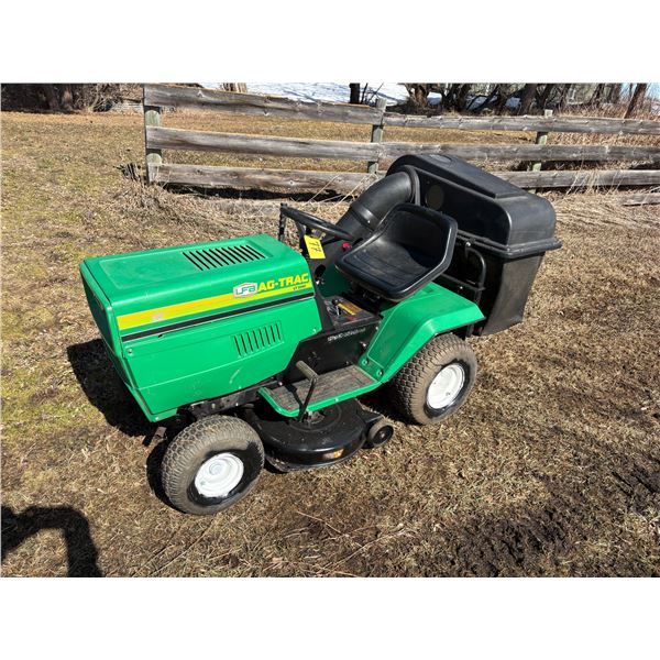 UFA AG-TRAC LT 1250 mower, 12 hp, transmatic drive, 38 in cut c/w rear bagger, shedded
