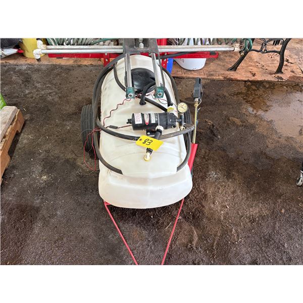 Pull-behind 12-Volt sprayer, approx. 9 ft booms