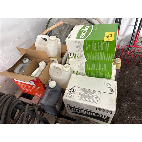 1- Pallet of various chemicals