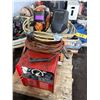 Image 2 : Lincoln 225/125 elec. Welder, c/w 2- helmets, ext. cord, welding rod, clamps