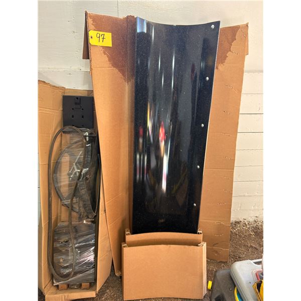 As new 5 ft snow blade c/w mounting hardware