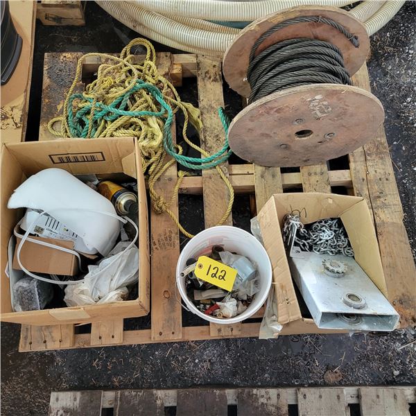 Roll of cable, rope, misc. door hardware