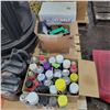 Image 1 : Case of DMO gold oil 0W-40SL, 3- Pails of motor oil, 3- jugs of Spirex, hand cleaner, spray paints a