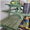 Image 1 : 2- Green wooden picnic tables