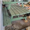 Image 3 : 2- Green wooden picnic tables