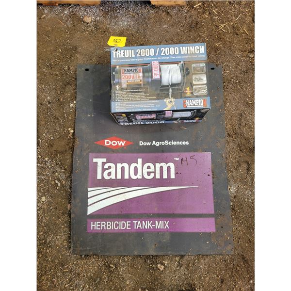 2000 lb winch & mud flap