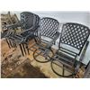 Image 3 : Metal yard table c/w 6- chairs & cushions, As new