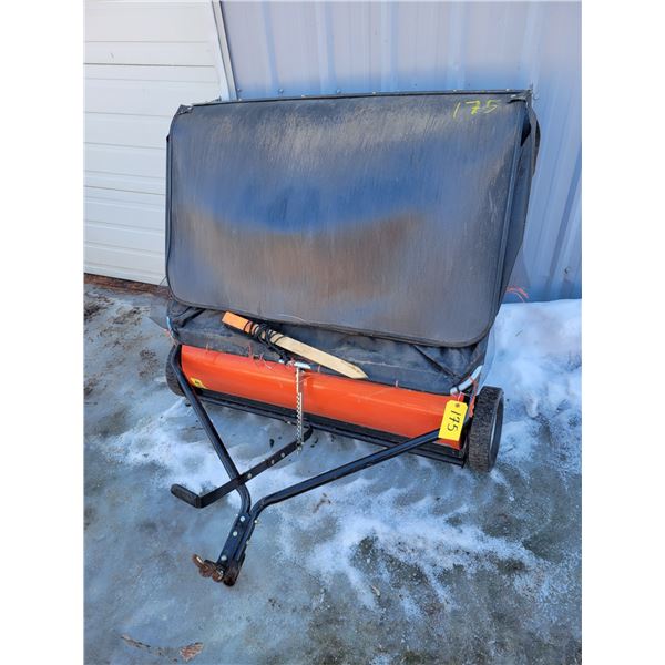 Pull-behind lawn sweeper