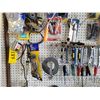 Image 3 : Large qty of tools and misc. On peg board (peg board does not sell) Bring your own Pails and/or Boxe