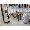 Image 4 : Large qty of tools and misc. On peg board (peg board does not sell) Bring your own Pails and/or Boxe
