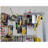 Image 5 : Large qty of tools and misc. On peg board (peg board does not sell) Bring your own Pails and/or Boxe
