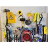 Image 2 : Shop vac., & misc. tools etc. on peg board (peg board does not sell) Bring your own Pails and/or Box