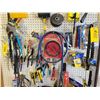 Image 3 : Shop vac., & misc. tools etc. on peg board (peg board does not sell) Bring your own Pails and/or Box