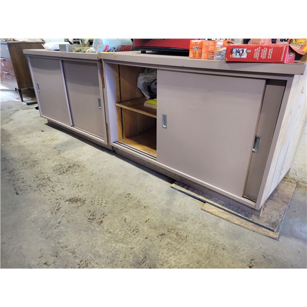 2- work cabinets with sliding doors