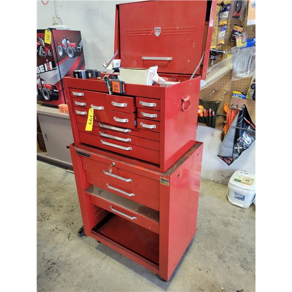 MasterCraft 15-Drawer rolling tool chest c/w qty of tools