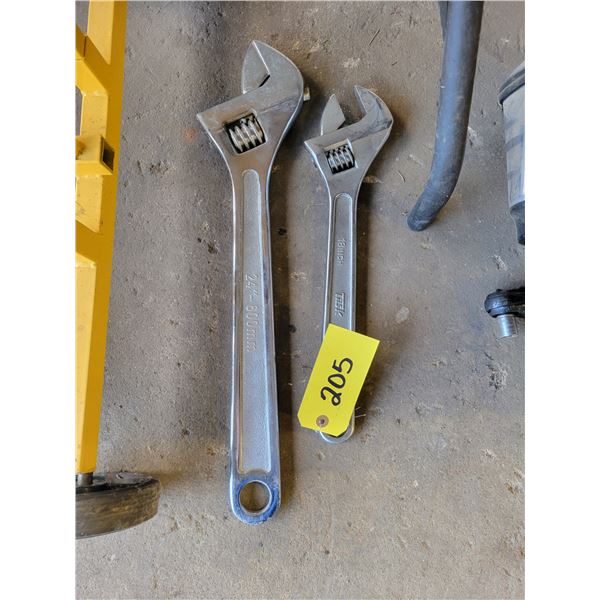 24 in & 18 in crescent wrenches