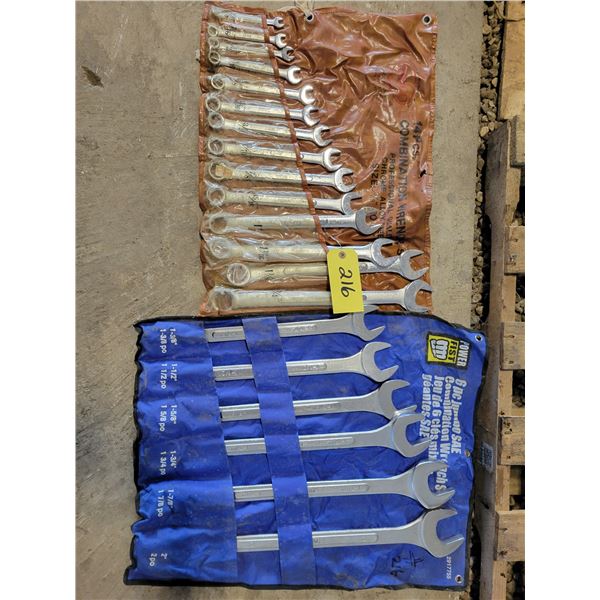2- Sets of comb. Wrenches, standard 3/8-2 inch