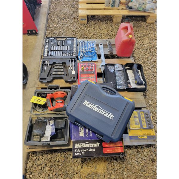 Cresent wrenches, comb. Wrenches, sander, 18-Volt reciprocating saw, socket sets, & MasterCraft ?