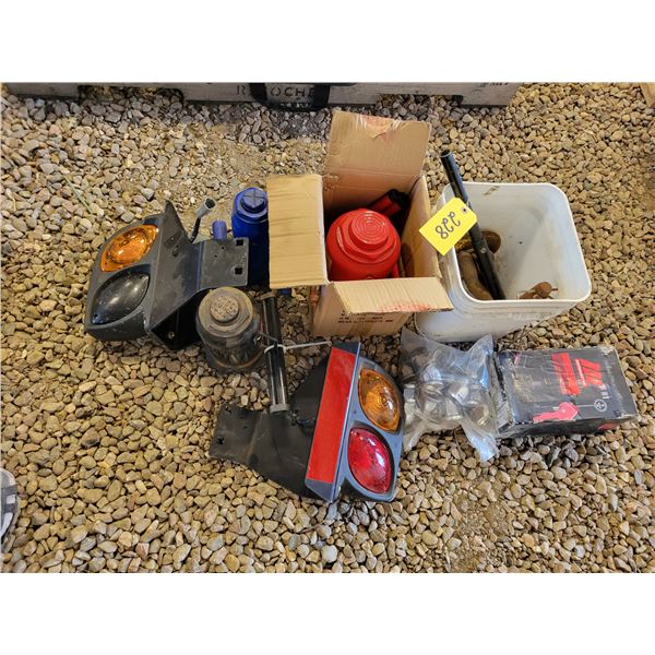Hyd. Jacks, auto lights, clevises and misc.