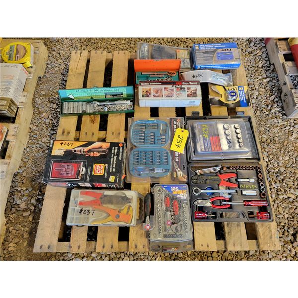 Screwdriver set, sockets, wire strippers, trailer hitch, ball hitch