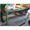 Image 1 : Green metal frame table