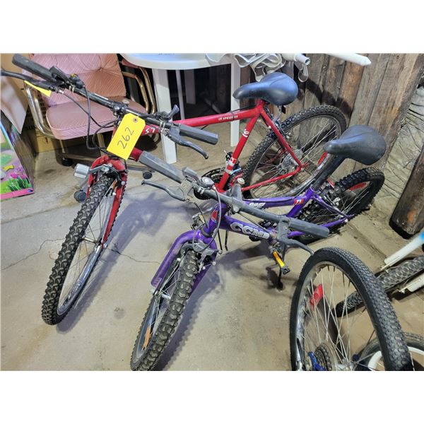 Purple CCM approx. 1- spd bike & Storm Supercycle, 15 spd bicycle, Good condition