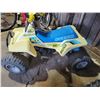 Image 2 : Children's Suzuki 500 Quad racer, 12-Volt quad & Yellow peddle tractor c/w bucket