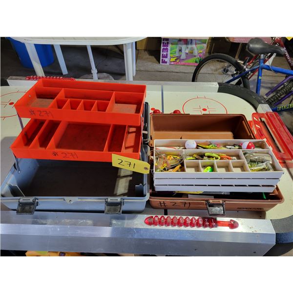 2- Fish tackle boxes c/w fish tackle
