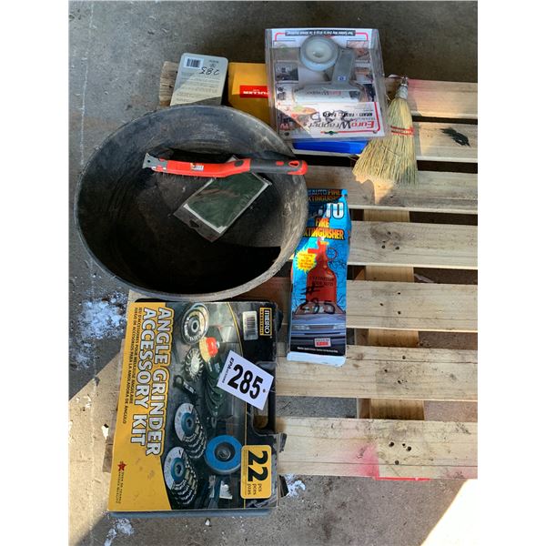 Rub. feeder, wire brush, grind access. kit, Euro wrapper, fire ext. etc.