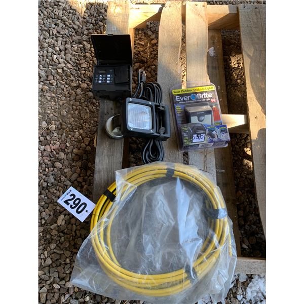 Lights, yellow cord (mainly new items)