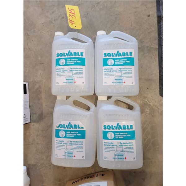 (Selling all together) 4- Jugs of hand sanitizer in attached garage