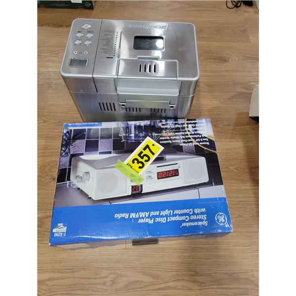 Breadman bread maker & kitchen radio/cd player, as new