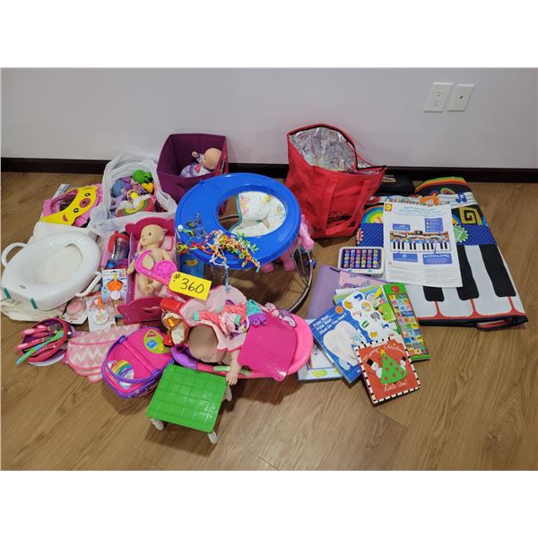 Qty of children's toys, potty seat, interactive toys etc.