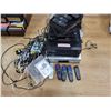 Image 1 : Qty of VHS/DVD players, remotes, AV cords etc.