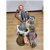 Image 1 : Qty of Halloween costumes & décor, Chucky doll, Weiser door knobs (as new) and misc.